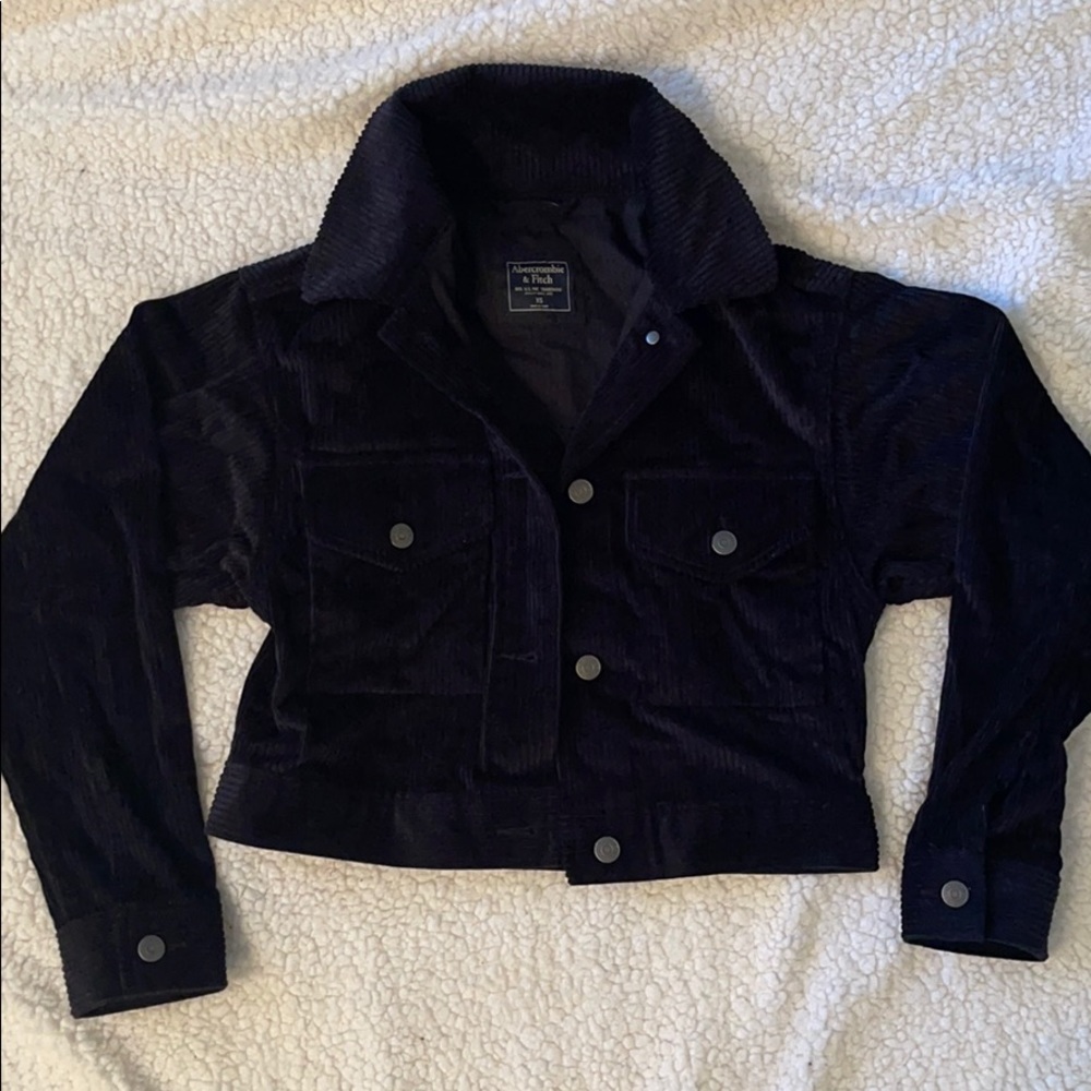 Abercrombie brand black corduroy jacket